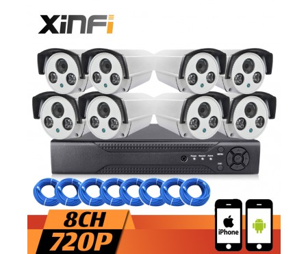 Xinfi 8CH системы видеонаблюдения микро-hdmi дорожно-nvr сетевой видеорегистратор 720 P системы в...