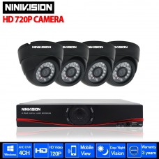 Ninivision Новый 4ch 1080n HD DVR 4 шт. HD 1.0mp 720 P Крытый камеры безопасности Видео Системы Н...
