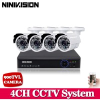 Ninivision 4ch CCTV Системы 1080 P HDMI AHD CCTV DVR 4 шт. 900tvl ИК Открытый безопасности Камера...