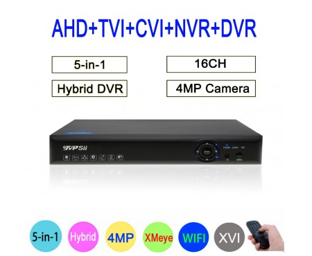 Xmeye Blue-Ray Hi3531A 4MP Камеры Скрытого видеонаблюдения 16CH 5 в 1 Wi-Fi Гибридный коаксиальны...