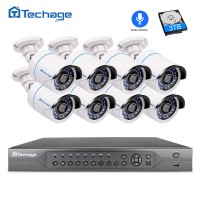 Techage 16CH 2MP 3MP 5MP PoE NVR CCTV Системы (8) 1080 P аудио записывать звук IP Камера P2P ONVI...