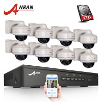 ANRAN 8CH Plug And Play POE NVR 8 шт. 1080 P HD камера Купол ИК ночного Vison CCTV Системы безопа...